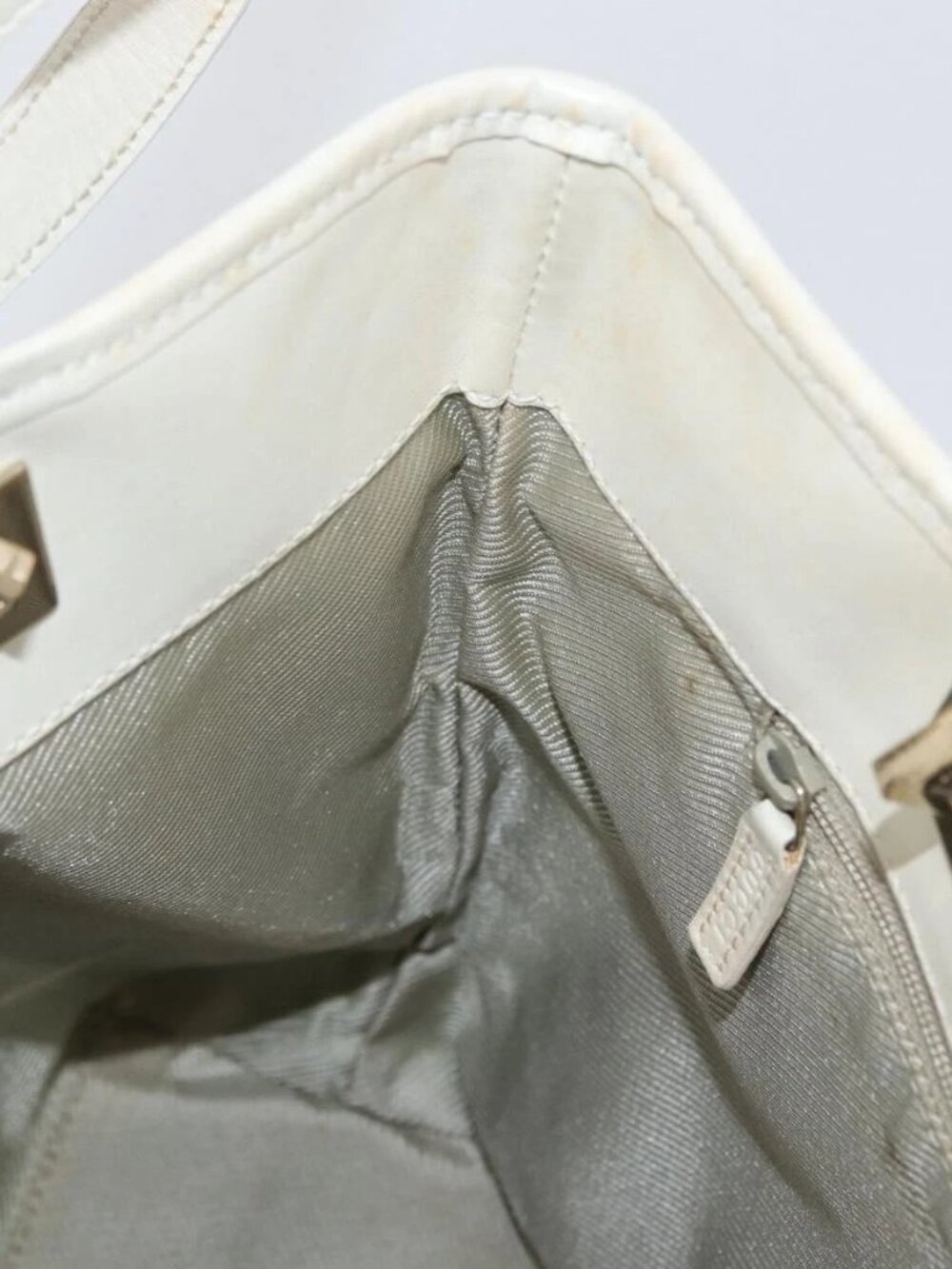 GUCCI GG Canvas Tote Bag Gold Light Blue - Picture 12 of 16